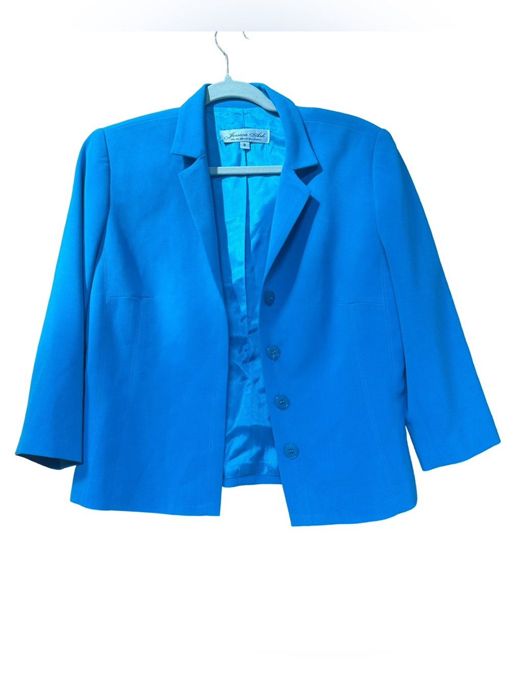 Jessica Ash vintage single-breasted blazer turquoise size 8